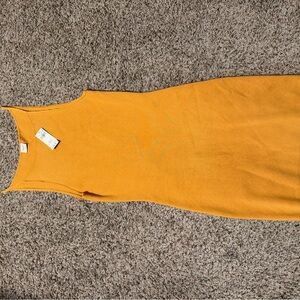 Sleeveless Mustard Yellow Dress